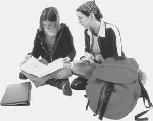 girls reading a book